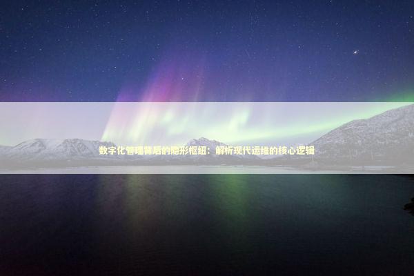 数字化管理背后的隐形枢纽：解析现代运维的核心逻辑 IT技术