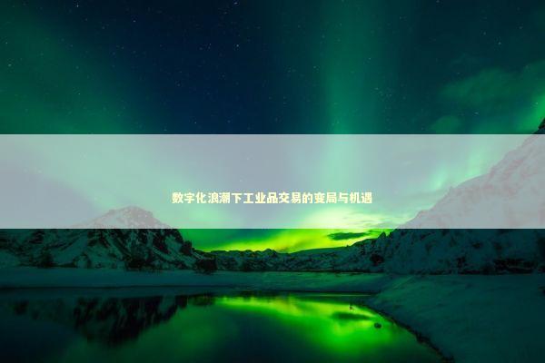 数字化浪潮下工业品交易的变局与机遇 企业服务